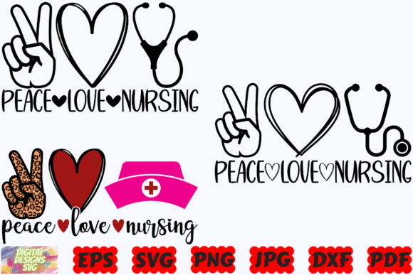 Peace Love Nursing SVG: A Heartfelt Embroidery Design