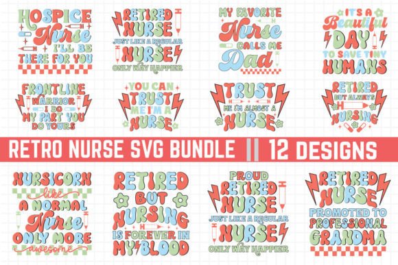 Retro Nurse SVG Bundle: A Charming Addition to Your Embroidery Collection