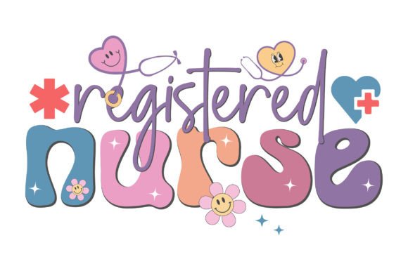 Retro Registered Nurse Svg: A Versatile Design for Embroidery
